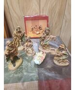 6 Piece Christmas Nativity Pieces Hand Painted Resin - $25.73