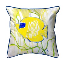 Betsy Drake Yellow Tang Small Indoor Outdoor Pillow 12x12 - £38.91 GBP