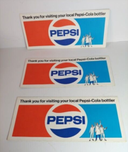 1970s Pepsi Cola Thank You For Visiting Your Local Bottler Brochure Pamphlet x3 - £15.54 GBP