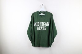 Vtg 90s Mens M Faded Spell Out Michigan State University Long Sleeve T-Shirt USA - £35.68 GBP