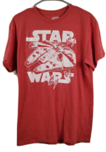 Star Wars Millennium Falcon Graphic T Shirt Mens Size Medium Red Short Sleeve - £10.07 GBP