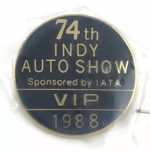 Vintage 1988 74th Indy Auto Show VIP Pin Badge Indianapolis Indiana Car ... - $23.72 CAD