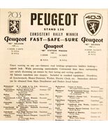 1957 Peugot Saloons Wagon Cryodon Import Advertisement Autocar Automobil... - $42.03 CAD