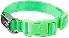 GOOD2GO Neon Green Led Light-Up Dog Collar Medium: By GOOD2GO - £16.63 GBP