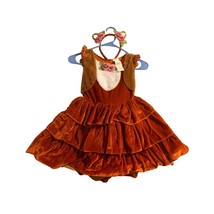 Dream Girl Girls Size Medium Fox Costume Dress 3 Pc Outfit Dress Tail He... - £11.59 GBP