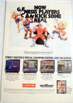 1993 Video Game Color Ad Street Fighter II Special Champion Edition Sega Genesis - £6.28 GBP