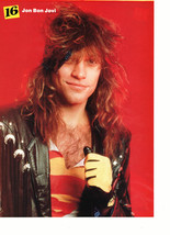 Jon Bon Jovi Fred Savage teen magazine pinup clipping yellow gloves Rockline - £2.80 GBP