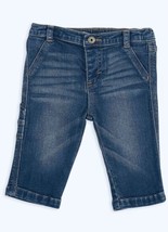 Wrangler Jeans Co. Baby Boy Size 0-3M Dark Wash Snap Elastic Carpenter Jeans New - £11.81 GBP