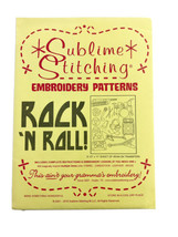 Sublime Stitching Rock &#39;N Roll Iron-On Embroidery Patterns Drums Guitar Mix Tape - £10.03 GBP