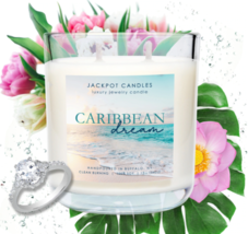 Caribbean Dream Double Wick Jewelry Ring Candle  - £22.34 GBP