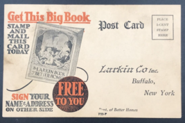 Antique 1922 Larkin Book of Better Homes Catalog Order Advertising Postcard - £8.16 GBP