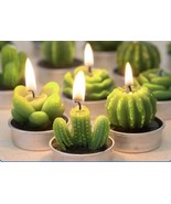 Cactus Tea Light Candles Decorative For Any Room Conversation Piece 6 Ca... - £11.65 GBP