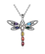 Dragonfly Chakra Pendant Necklace - $42.10 CAD