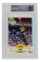 Shawn Kemp Unterzeichnet 1990 Fleer #178 Seattle Supersonics Basketball Bas - £69.75 GBP