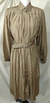 Vintage KEVIN STUART PETITE Shirt Style Dress 100% Silk Tan Beige Belt B... - £67.92 GBP