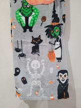 Halloween Witch Black Cat Frankenstein Dracula Throw Blanket 50 x 70 NEW - £26.10 GBP