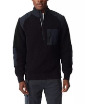 Men’Quarter-Zip Long Sleeve Pullover Patch Sweater 2XL - £70.92 GBP