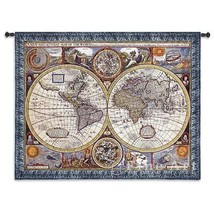 53x67 NEW MAP OF THE WORLD Globe Tapestry Wall Hanging  - £203.36 GBP