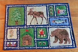 Home Classics Tapestry Bear Moose Lodge Placemat Cabin Decor - $6.00