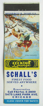 Schall&#39;s - Chicago, Illinois Restaurant 20 Strike Matchbook Cover &quot;Hunting Pals&quot; - £1.37 GBP