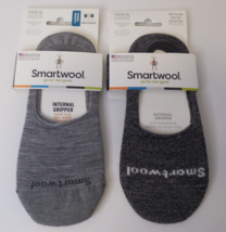 Smartwool 2 Pair Women&#39;s Size Medium Hide And Seek Charcoal Gray No Show... - £24.89 GBP