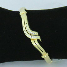 2 Ct Round Cut Diamond Gorgeous Bangle Bracelet 14K Yellow Gold Finish for Women - $170.35