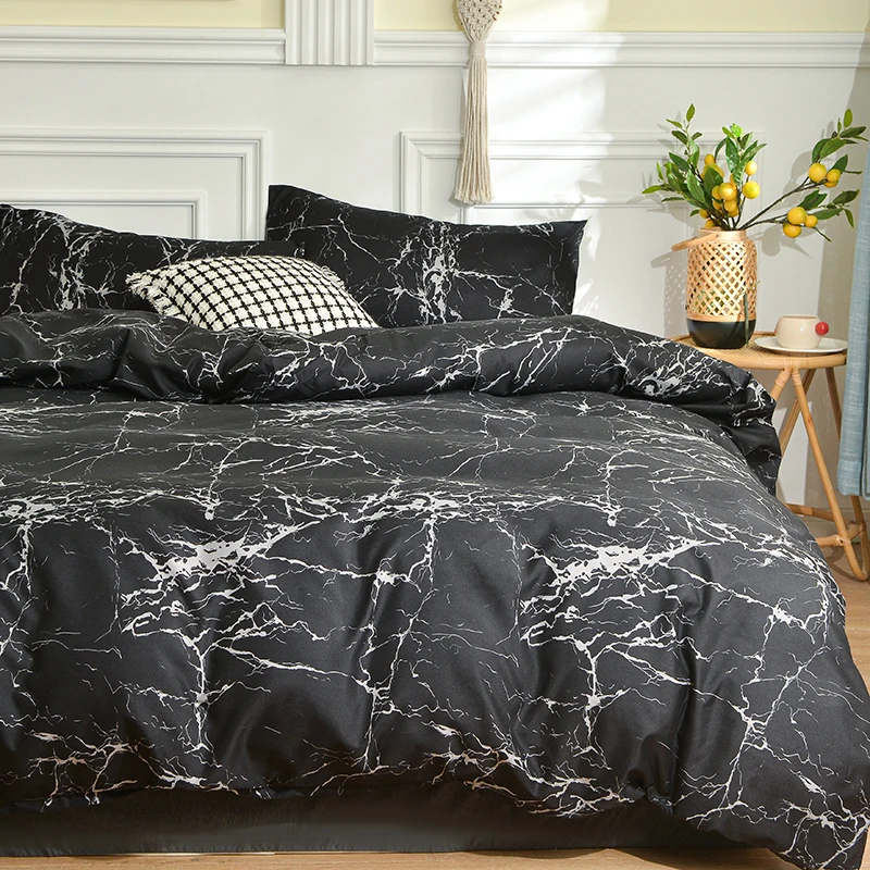 1pc Black Marble Duvet Cover Single/Queen/King Comforter Cover220x240 Re... - £21.07 GBP+