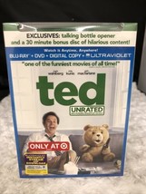 Ted Unrated Blu-Ray &amp; Dvd With Talking Bottle Opener Target Exclusive Oop New - £19.60 GBP