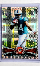 2012 Topps Chrome X-Fractor #38 Lamar Miller RC Rookie Miami Dolphins Card - $3.39
