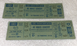 1979 NO NUKES BRUCE SPRINGSTEEN UNUSED CONCERT TICKETS MADISON SQUARE GA... - £236.31 GBP