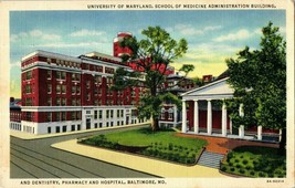 University of Maryland Baltimore Maryland Postcard Posted 1938 - £13.97 GBP