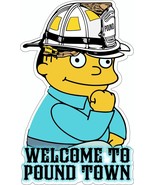 Firefighter Helmet sticker decal WELCOME to POUND TOWN exterior window d... - $5.77 CAD+
