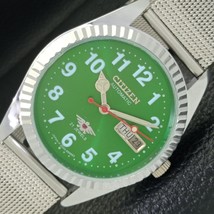 Citizen 8200 Automatic Mens Refurbished Old Japan Green Dial Watch a426136-1 - $26.99