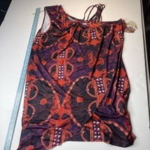 Apple Bottoms Designer One Shoulder Dress Wrap Women Sz 2x Orange/Purple Y2K Vtg - £15.70 GBP