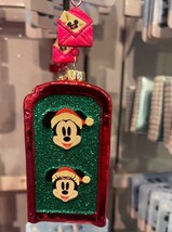 Disney Parks Mickey Mouse and Minnie Mouse Holiday Mailbox Glass Sketchb... - $1,126.07 MXN