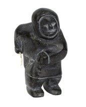 Vintage Inuit Stone Carved Eskimo Hunter Art Sculpture Figurine - £212.60 GBP