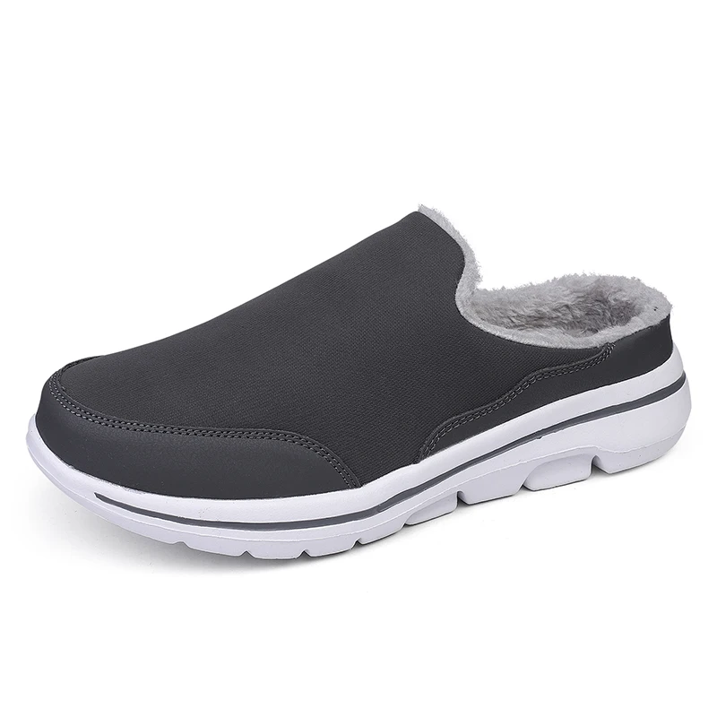 E men cotton slippers fashion plush warm lined male casual shoes comfortable zapatos de thumb200