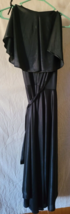 Vintage Bill Berman Black Fancy Dress Wrap Around Flare Sleeves Sheer Dressy - £27.51 GBP