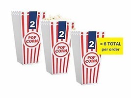 Small Popcorn Tubs for Movie Nights, Set of 6 - £9.50 GBP