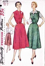 Misses&#39; DRESS, JUMPER &amp; BLOUSE Vintage 1953 Simplicity Pattern 4379 Sz 1... - £12.58 GBP