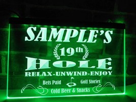 19th hole personalized illuminated led neon sign for golfers golf  d cor lights thumb200