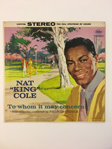 Nat King Cole - To Whom It May Concern (LP, Album, Scr) (Good Plus (G+)) - £8.03 GBP
