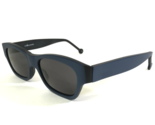 Vintage la Eyeworks Sunglasses MILES Matte Black Blue Frames w/ black Lens - $98.29