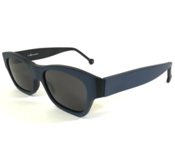 Vintage la Eyeworks Sunglasses MILES Matte Black Blue Frames w/ black Lens - £76.88 GBP