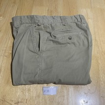 Eddie Bauer Mens Pants 33X34 Authentic Beige Flat Front Cotton  Khakis C... - $302.99 MXN