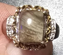 SALE!!! Awesome Natural Picture Jasper Diamond Ring 4.96ct sz7  - £79.84 GBP