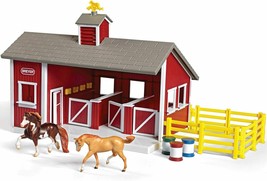 Girl Boy Pretend Barn Stable Horse Corral Play Set Kids Toddler Quality Toy Farm - $40.07