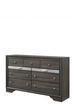 63" Gray Solid and Manufactured Wood Nine Drawer Triple Dresser - $15,104.28 MXN