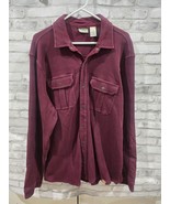 LL Bean Thermal Waffle 2 Breast Pockets Men Large Tall Burgundy Heavy - $628.11 MXN