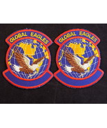 VIETNAM ERA USAF MILITARY PATCH GLOBAL EAGLES Set of 2 NOS - $9.42 CAD